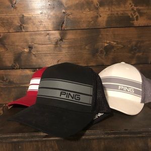 Set of 3 PING Golf Hats